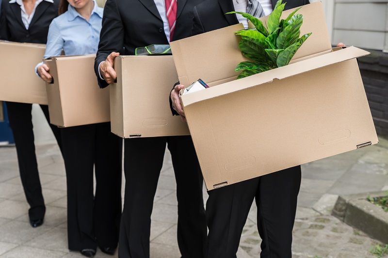 Businesspeople With Cardboard Boxes cm
