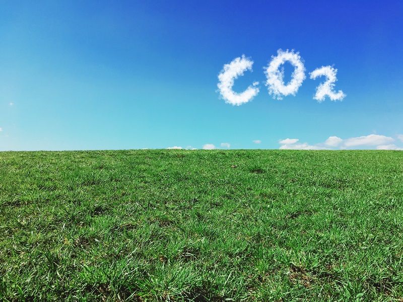 Carbon dioxide emissions control and pollution concept cm